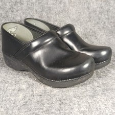 Dansko XP 2.0 Clogs Women 40 Black Leather Comfort Non Slip Nursing Waterproof