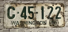 1950 Washington License Plate w/ 1951 Tab C-45-122