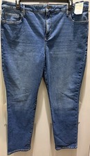 New Terra Sky Dark Medium Wash High Rise Straight Leg Jean.18W .Great Jean