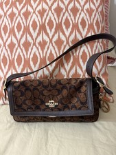 NWT Coach Etta Small Flap Shoulder Bag in Signature Chenille CCV65 Fall Release
