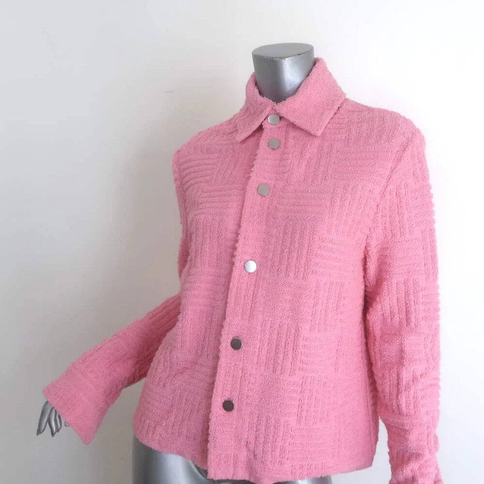 Chaqueta Toalla Bottega Veneta Jacquard Rosa Chicle Talla Extra Pequeña Foto 3 de 4