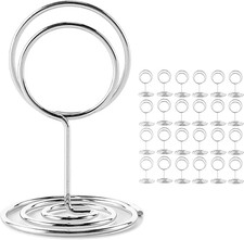26Pcs Place Card Holder, Table Number Holders, Wire Picture Holder, Small Size T