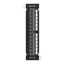 12 Port 10Gbps Cat6A Network Patch Panel Wall Bracket Mount Cat 6A/6/5e/5 Cabl