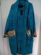 VERSACE HOME BAROQUE BATHROBE BLUE XL AND UP
