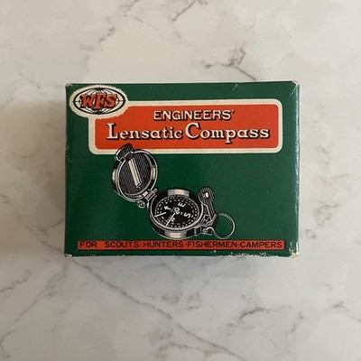 WFS Engineers' Lensatic Compass No. 111 With Original Instructions and Box