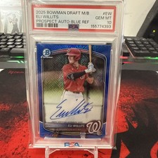 2025 Bowman Draft Mega Box Eli Willits Blue Refactor Auto /150 PSA 10
