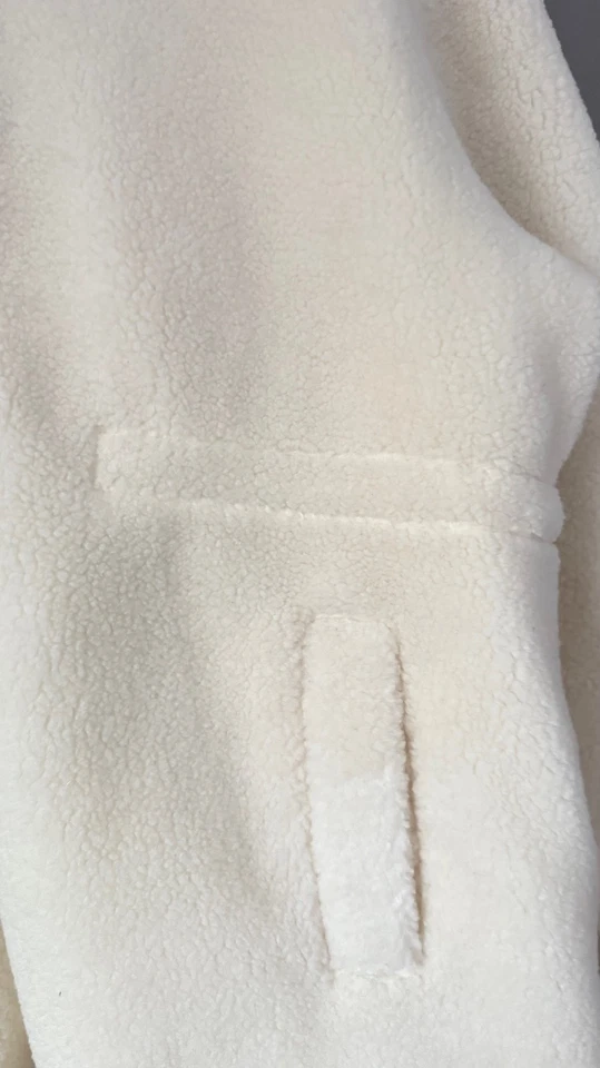 Stunning BNWT M&S Autograph cream borg hooded coat - 14 - Image 3 of 4