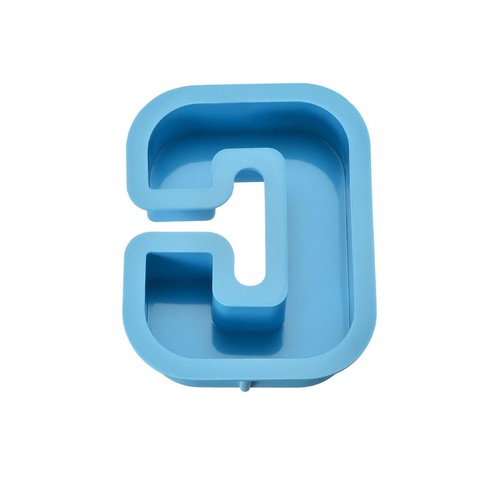 Silicone Resin Letter 3D for Epoxy Resin Art Large C Blue 4"
