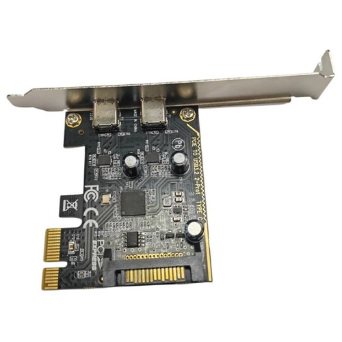 Carte D'Extension PCIE Vers Type C PCI-E X1 Vers 2 Ports TYPE-C USB 3.2 GE5917 - Photo 5/7