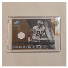 Upper Deck 2008 Icons Jerry Rice NFL Chronology Memorabilia Raiders #CHR31