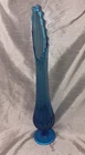 Vintage Fenton Thumbprint Pedestal Base Colonial Blung SWUNG VASE 18 1/2" MCM
