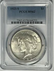 1923 S PEACE DOLLAR PCGS MS 62