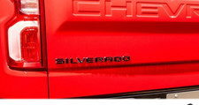 19-22 Chevrolet Silverado 2pcs Fender Tailgate Gloss Blk Silverado Emblem Badge 19-22 Chevrolet Silverado 2pcs Fender Tailgate Gloss Blk Silverado Emblem Badge