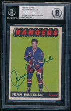 1965 Topps #25 Jean Ratelle EXMT signed auto autograph BAS BECKETT