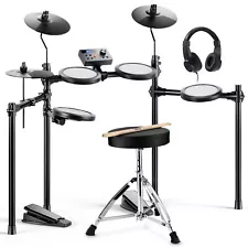 Donner DED-70 Electric Drum Set For Sale With Throne Headphones Online Lessons