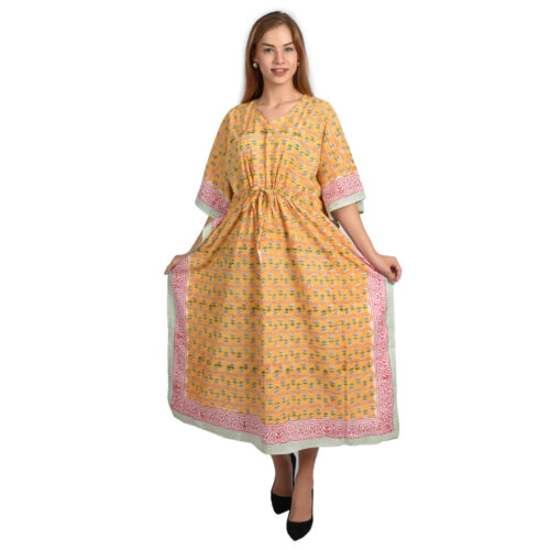 Indian kaftan Women Dress Plus Loose Casual Beading beachwear Free Size Caftan