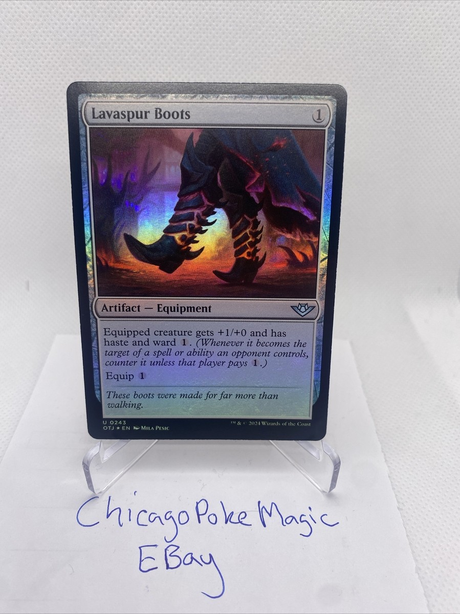 Mint/Near-Mint, English - 1 x MTG Lavaspur Boots - Foil Outlaws of Mint/Near-Mint, English - 1 x MTG Lavaspur Boots - Foil Outlaws of