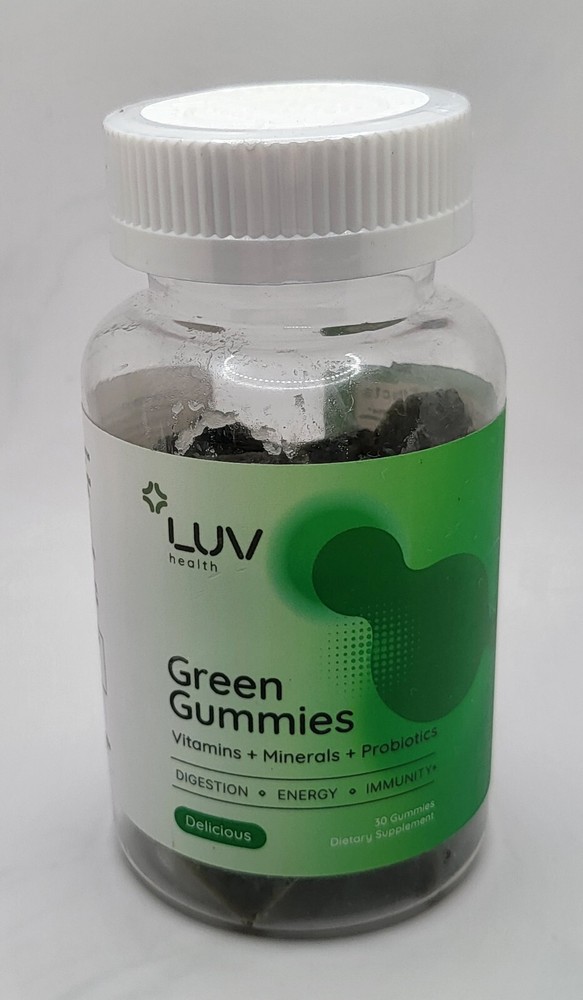LUV Health GREEN GUMMIES - 30 Count - Digestion Energy Immunity **NEW**