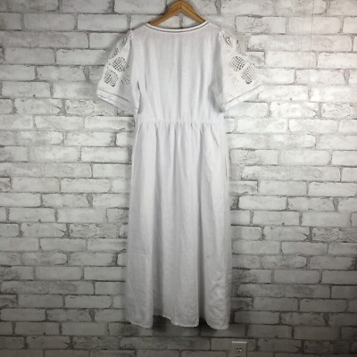 MADEWELL $148 Women's Cassie Button-Front Midi Linen Dress SMALL NQ631 D | eBay MADEWELL $148 Women's Cassie Button-Front Midi Linen Dress SMALL NQ631 D | eBay