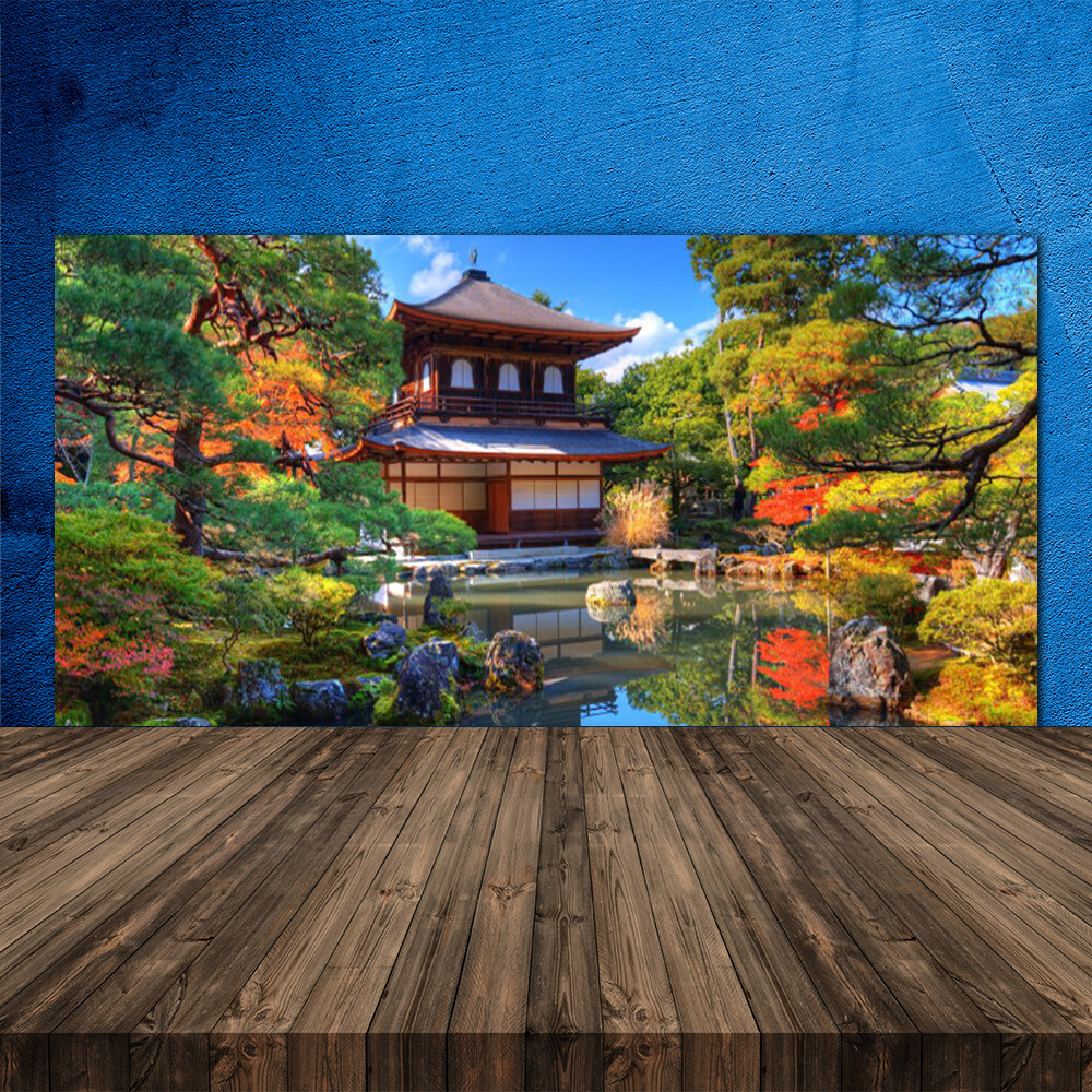 Crédence en verre 120x60 paysage de campagne pour cuisine lumineuse