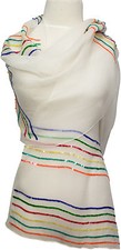 Scarf evening stole white hand embroidered bridal hand embroidered evening stole White