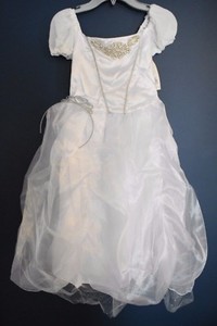 New Pottery Barn Kids White Princess Costume Dress With Tiara