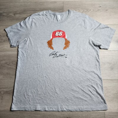 #ad #ad Rusty Wallace 66 Gray Face Outline Short Sleeve T Shirt 3XL Canvas $11.99