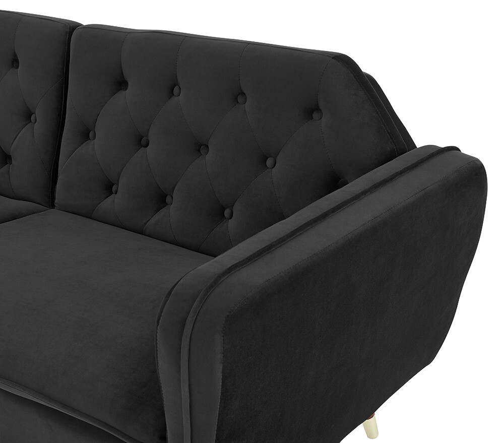 Sofa Bed 3 Seater Velvet Fabric Padded Suite Luxury Recliner Sofabed