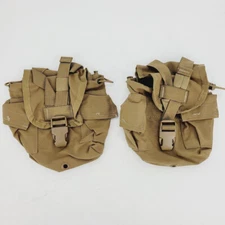 2 USMC US Military MOLLE 1 QT Canteen Pouch, Coyote Brown Utility GP Cover MINT