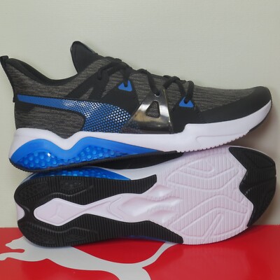 PUMA Cell Fraction Kint Training Shoes Black Blue 195285-03 Mens