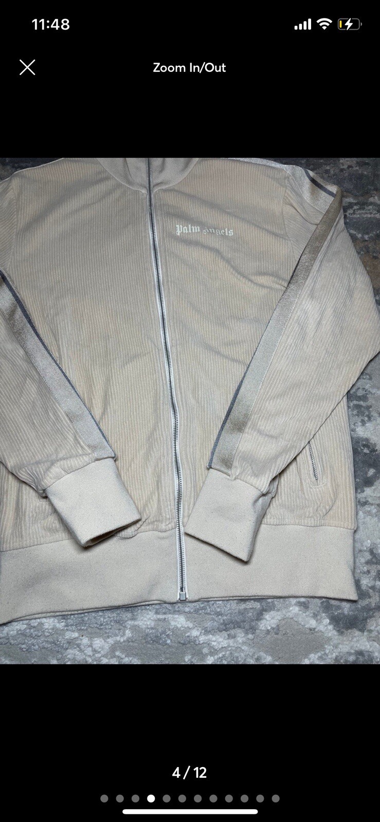 RARE Palm Angels Logo Printed Corduroy Track Jacket SIZE small image 4