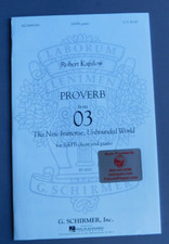 Proverb from 03 - Robert Kapilow - SATB Choir, Piano - 2005 sheet music