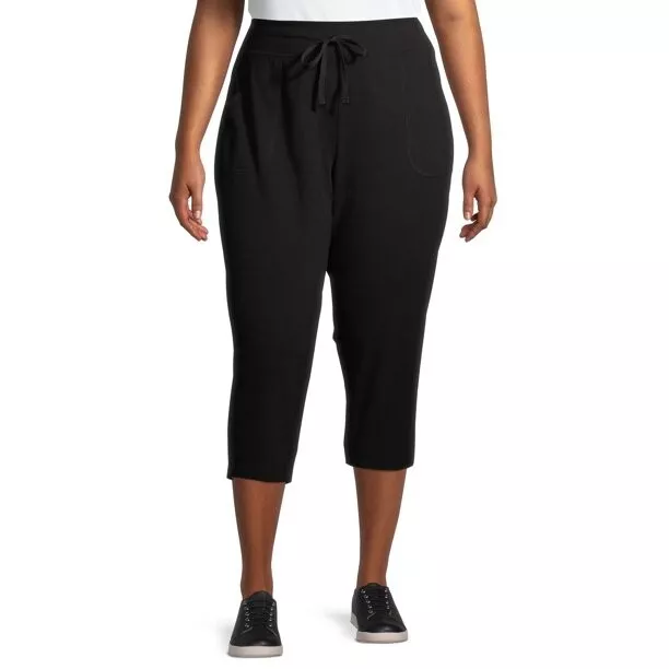 Athletic Works Core Capris Women's Plus Size 3X Black --P9