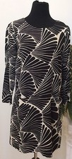NWT J.Crew Women's Career Black White 100% Rayon Knee Length Dress Sz 4 Ret.$188