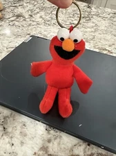 Elmo Vintage Keychain Sesame Street w/ Zip up Pouch coin holder Very Clean