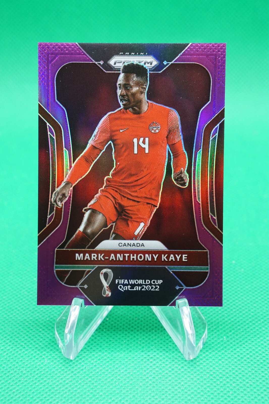 2022 Prizm World Cup Qatar Base Prizms Purple SP /199 #51 Mark-Anthony Kaye AS1