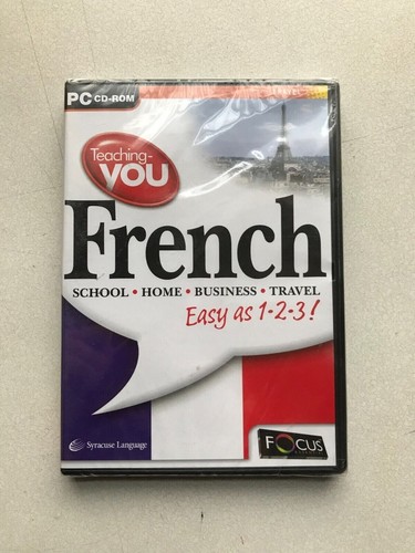 PC CD-ROM,TEACHING YOU FRENCH,SCHOOL,HOME,BUSINESS,TRAVEL - 第 1/2 張圖片