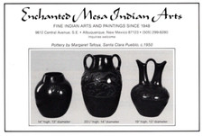 1985 AMERICAN INDIAN POTTERY EXHIBIT AD, MARGARET TAFOYA, ARTIST, GALLERY ADVERT