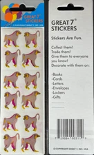 12 packages of Pearlized Baboon Stickers, "Great 7" Sticker Designs, PMP1303