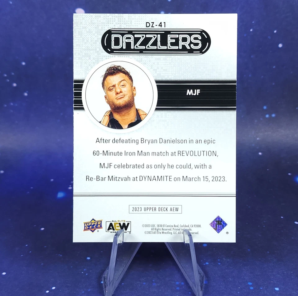 MJF 2023 UD AEW Orange Dazzlers Holofoil Wrestling Upper Deck - Image 2 of 4