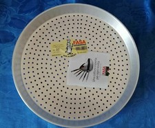 FORMA TEGLIA PIZZA FORATA ALLUMINIO CM.32 FASA PIZZA PAN PERFORATED