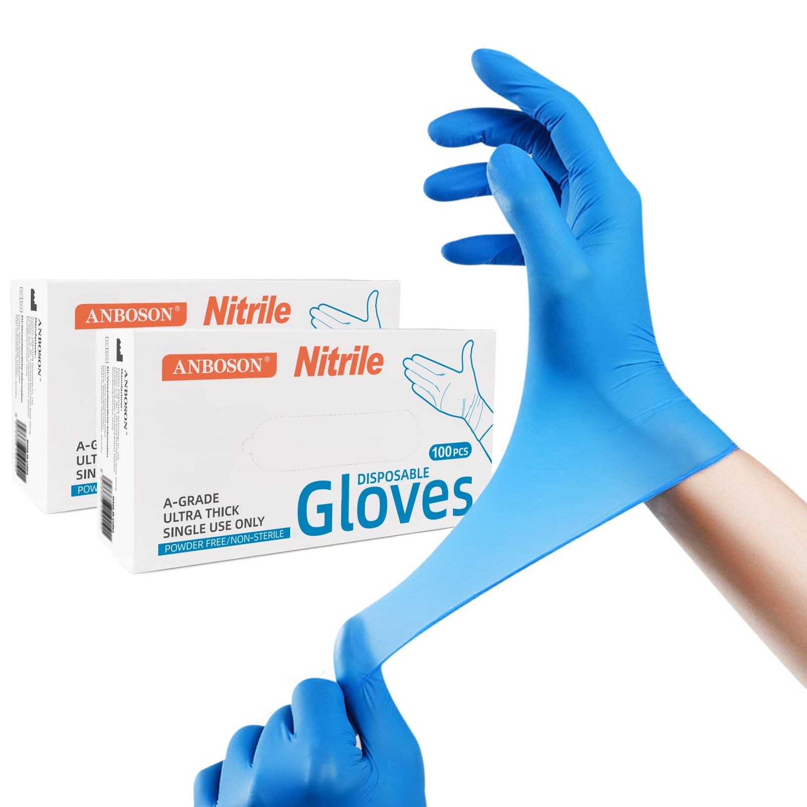 Nitrile Exam Gloves 6mil – Latex-Free, -Free, Textured for Cleaning and Food ...