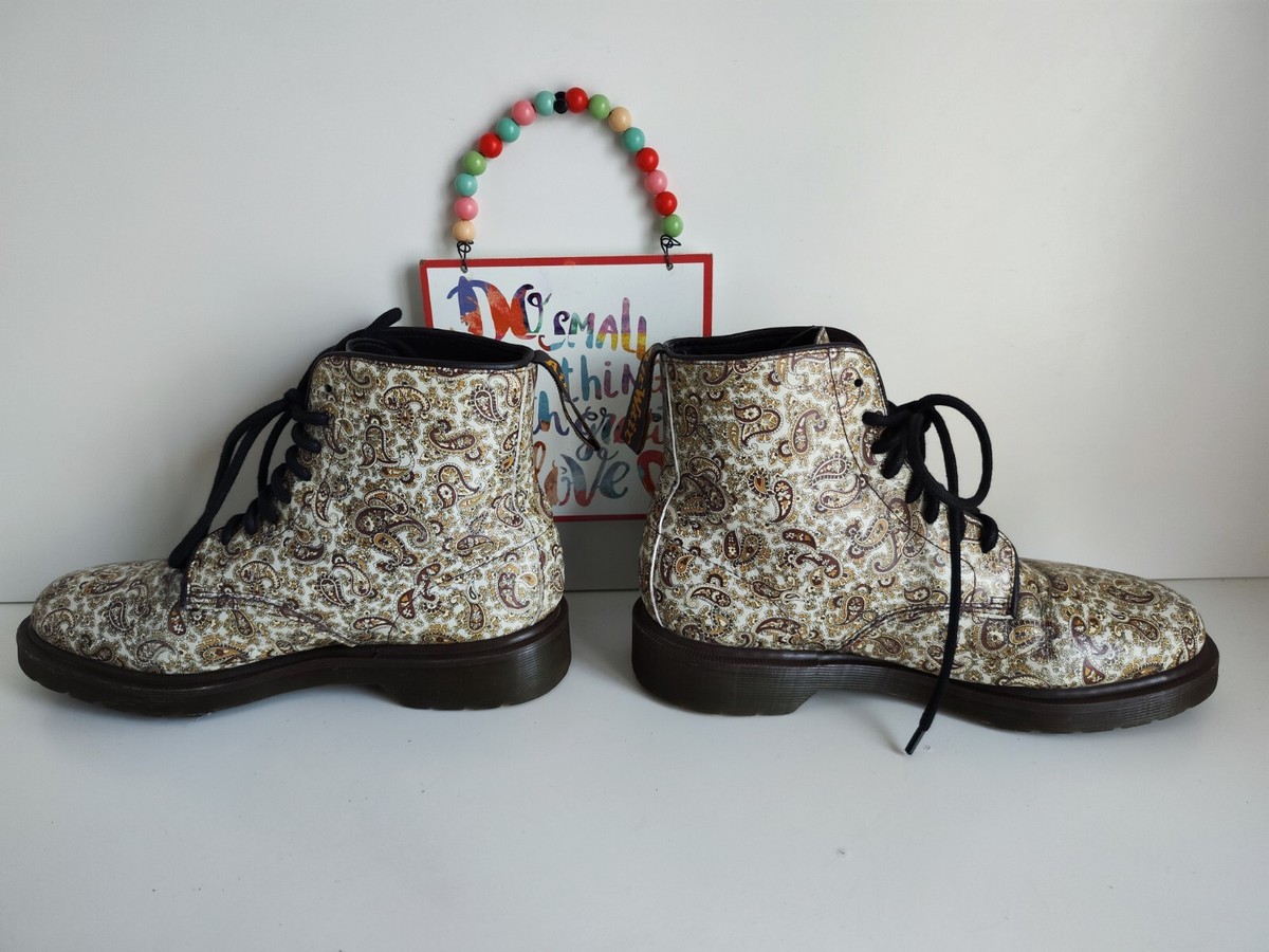 Dr Martens 1460 Jeffrey Paisley print boots 1460 8 hole UK 7 