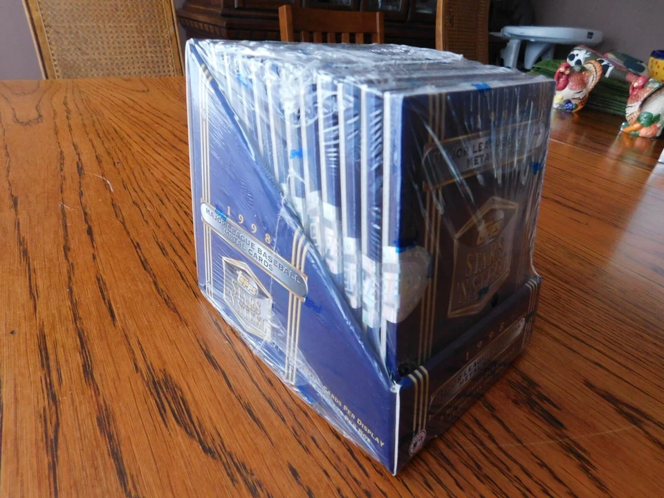 RARE 1998 Topps STARS 'N STEEL MLB Baseball Metal Cards Factory Sealed Hobby Box - Image 3 of 4
