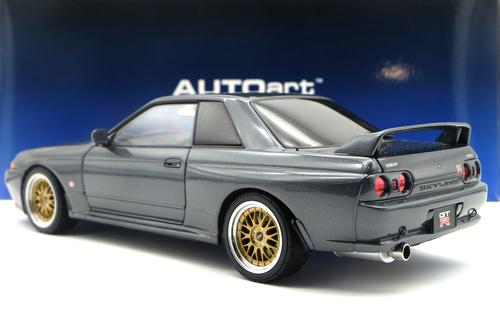 1/18 AUTOart Nissan Skyline GT-R R32 Tuned Ver. Gray Model Car Condition B - Picture 2 of 7
