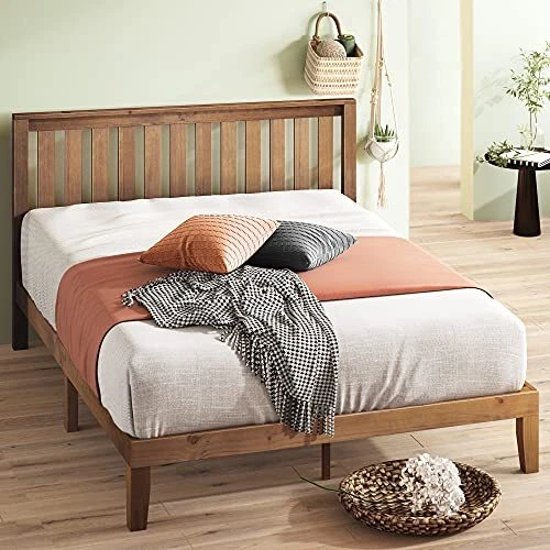 Vivek wood deluxe platform bed frame deals