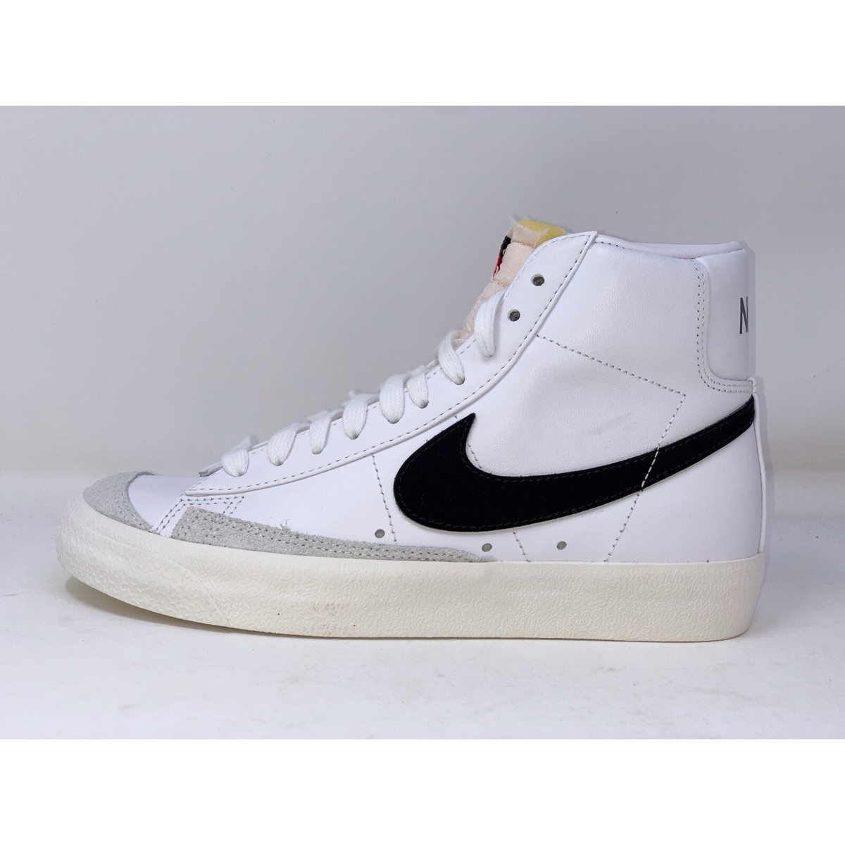 Nike Blazer Mid 'Black Swoosh' White Sneakers, Size 8 BNIB Nike Blazer Mid 'Black Swoosh' White Sneakers, Size 8 BNIB