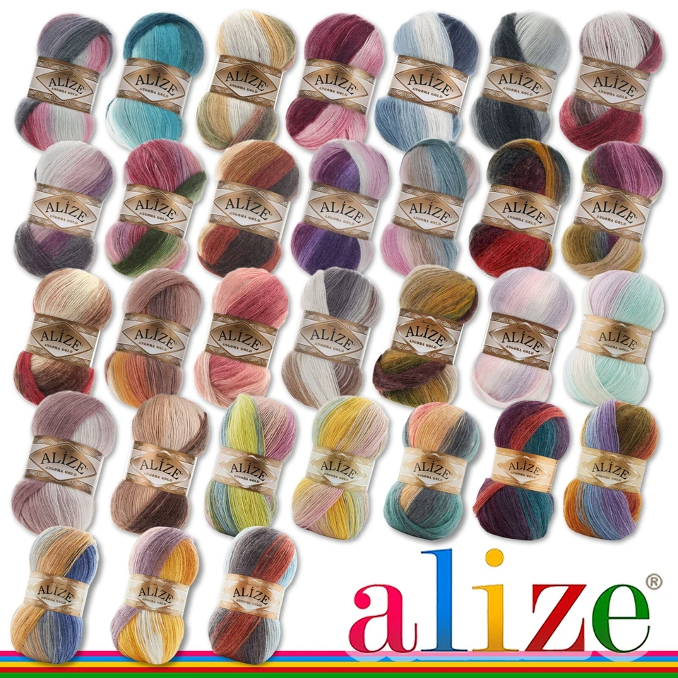 Alize 100 g Angora Gold Batik Farbverlaufswolle Polyacryl ergiebig 31 Farben