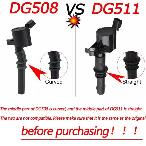 DG508 For Ford F150 F250 Lincoln 4.6L 5.4L 8 Spark Plugs & 8 Pack Ignition Coils - Picture 5 of 17