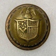New York Staff Civil War Coat Button Rare Backmark